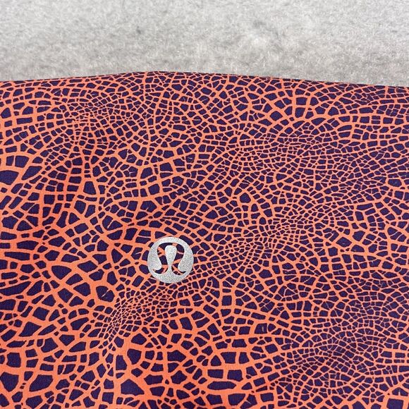 Lululemon Legging Womens 0 Crackle Orange Wunder Train High-Rise Gym 1512 - Picture 5 of 11